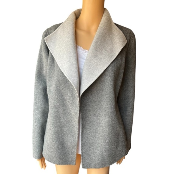 Talbots Gray Blazer with Shawl Collar Size M - Picture 2 of 8
